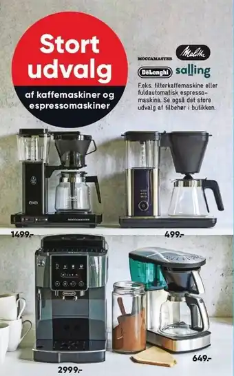 Bilka Stort udvalg af kaffemaskiner og espressomaskiner tilbud