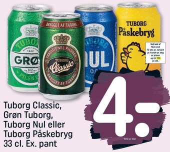 REMA 1000 Tuborg classic, grøn tuborg, tuborg nul eller tuborg påskebryg tilbud