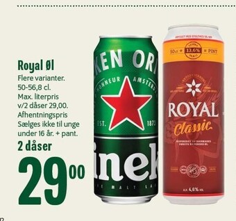 Min Købmand Royal øl tilbud