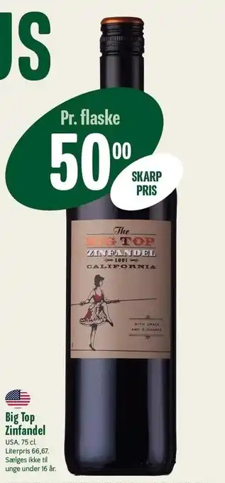Min Købmand Big top zinfandel tilbud