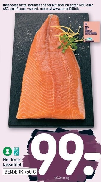 REMA 1000 Hel fersk laksefilet tilbud