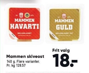 Bilka Mammen skiveost tilbud