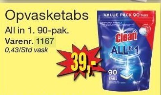 Harald Nyborg Clean opvasketabs tilbud
