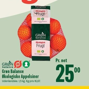 Min Købmand Grøn balance økologiske appelsiner tilbud