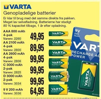 Harald Nyborg Genopladelige batterier tilbud