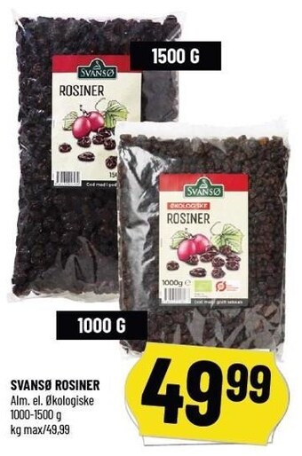 Løvbjerg Svansø rosiner tilbud