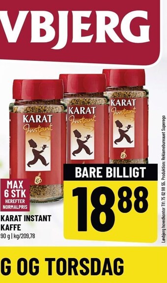 Løvbjerg Karat instant kaffe tilbud