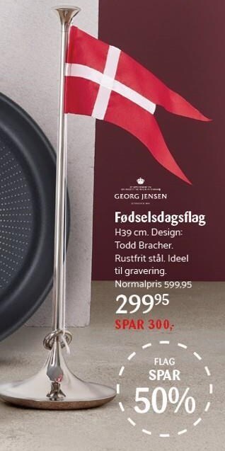 Kop & Kande Georg jensen fødselsdagsflag tilbud