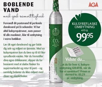 Kop & Kande Kulsyreflaske ombytning tilbud