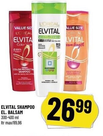 Løvbjerg Elvital shampoo el. balsam tilbud