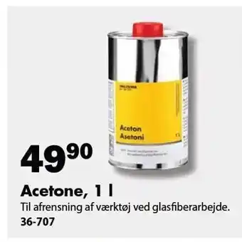 Biltema Acetone, 1 l tilbud