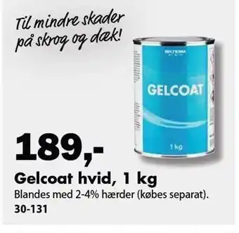 Biltema Gelcoat hvid, 1 kg tilbud