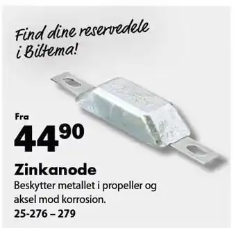 Biltema Zinkanode tilbud