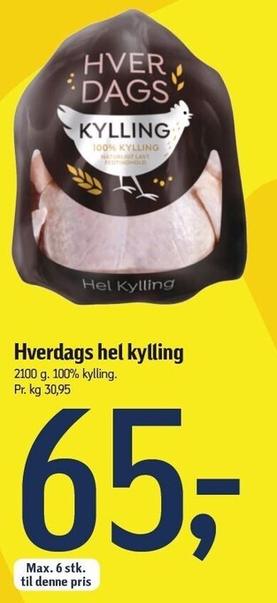Føtex Hverdags hel kylling tilbud