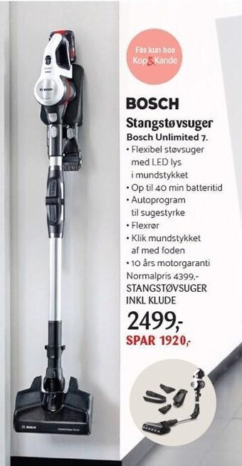 Kop & Kande Stangstøvsuger tilbud