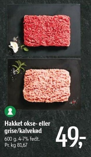 Føtex Hakket okse- eller grise/kalvekød tilbud