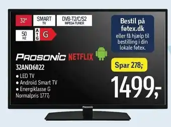 Føtex Prosonic 32" smart tv tilbud