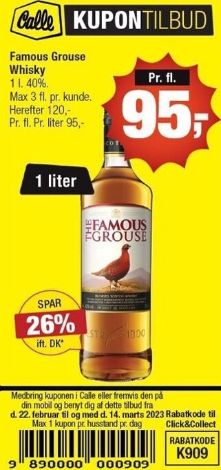Calle Famous grouse whisky tilbud