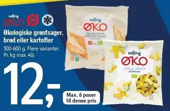 Føtex Salling øko grøntsager, brød el. kartofler tilbud