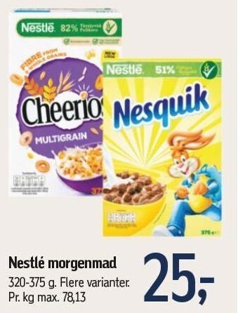 Føtex Nestlé morgenmad tilbud