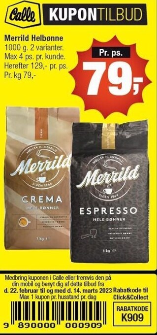 Calle Merrild helbønne tilbud