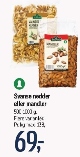 Føtex Svansø nødder eller mandler tilbud