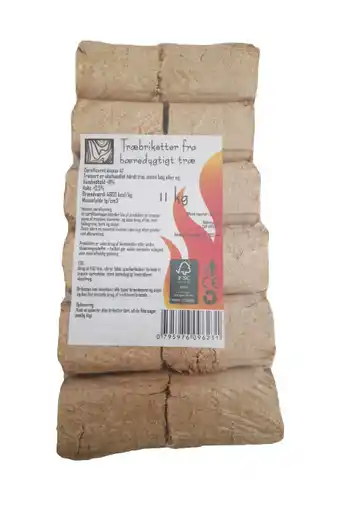 Træbriketter ovntørret ca. 11 kg