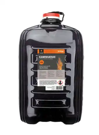 jem & fix Glöd kaminvæske 20 liter tilbud