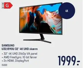 Samsung U32J590U 32" 4K UHD Skærm 15881