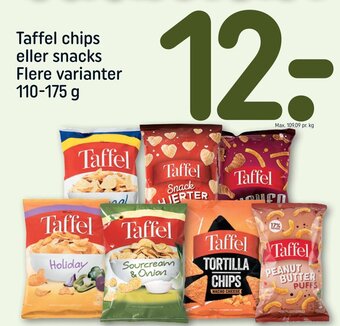 REMA 1000 Taffel Chips Eller Snacks tilbud