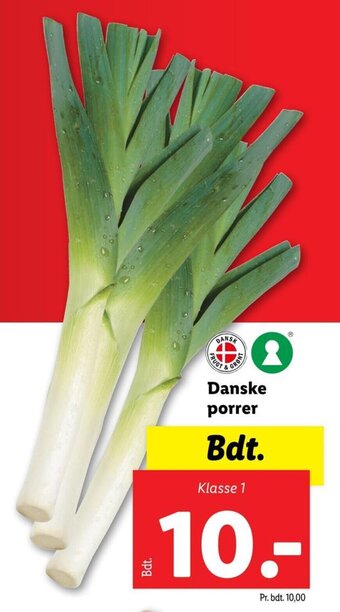 Lidl Danske Porrer tilbud