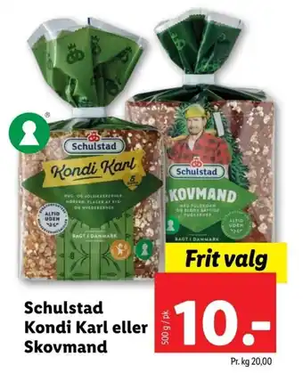 Lidl Schulstad Kondi Karl Eller Skovmand tilbud