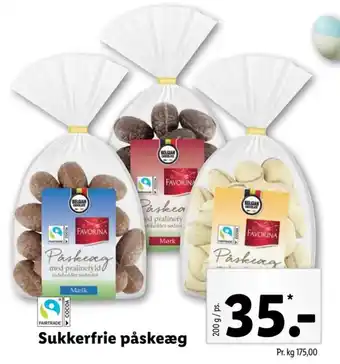 Lidl Sukkerfrie Påskeæg tilbud