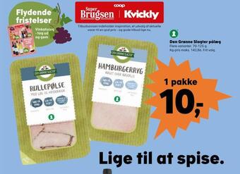 Kvickly Den grønne slagter pålæg tilbud