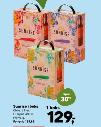 Kvickly Sunrise i boks tilbud