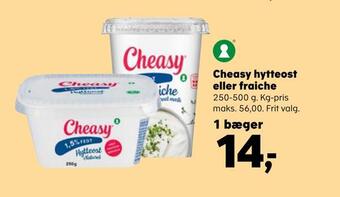 Kvickly Cheasy hytteost eller fraiche tilbud