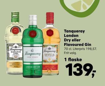SuperBrugsen Tanqueray london dry eller flavoured gin tilbud