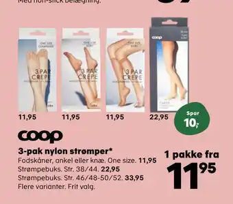 SuperBrugsen 3-pak nylon strømper tilbud