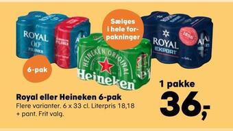 Royal eller heineken 6-pak