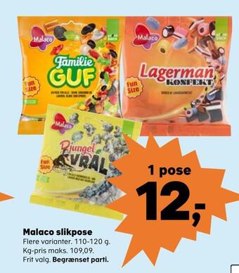 Kvickly Malaco slikpose tilbud