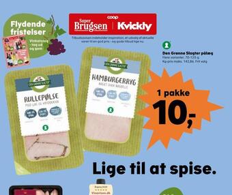 SuperBrugsen Den grønne slagter pålæg tilbud