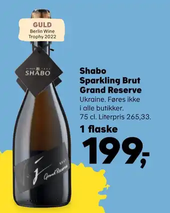 Kvickly Shabo sparkling brut grand reserve tilbud