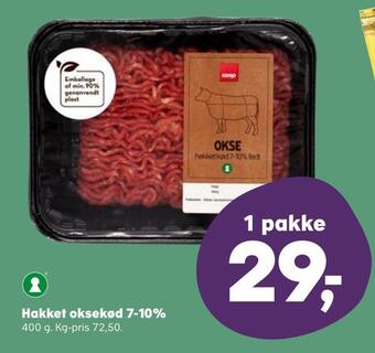 SuperBrugsen Hakket oksekød 7-10% tilbud