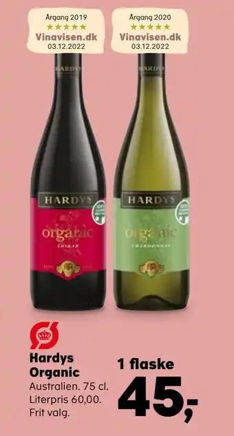 SuperBrugsen Hardys organic tilbud