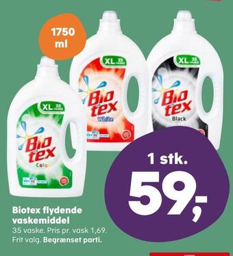 SuperBrugsen Biotex flydende vaskemiddel tilbud