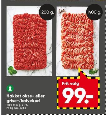Bilka Hakket okse- eller grise-/kalvekød tilbud