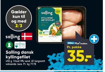 Bilka Salling dansk kyllingefilet tilbud