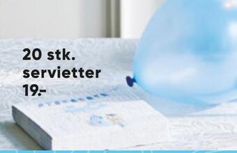 Bilka 20 stk. servietter tilbud