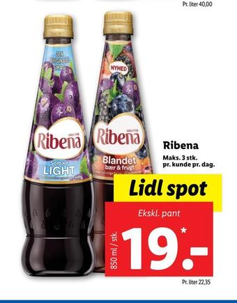 Lidl Ribena tilbud