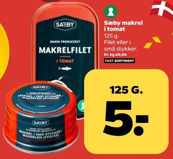 Netto Sæby makrel i tomat tilbud